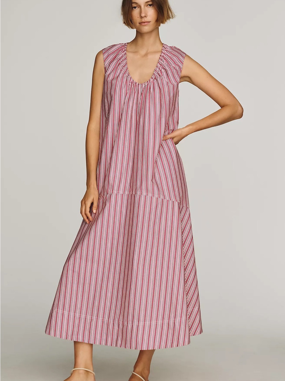 Anthropologie Maeve 100% Cotton Poplin Maxi Dress